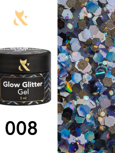 F.O.X Glow Glitter Gel 008, 5 g